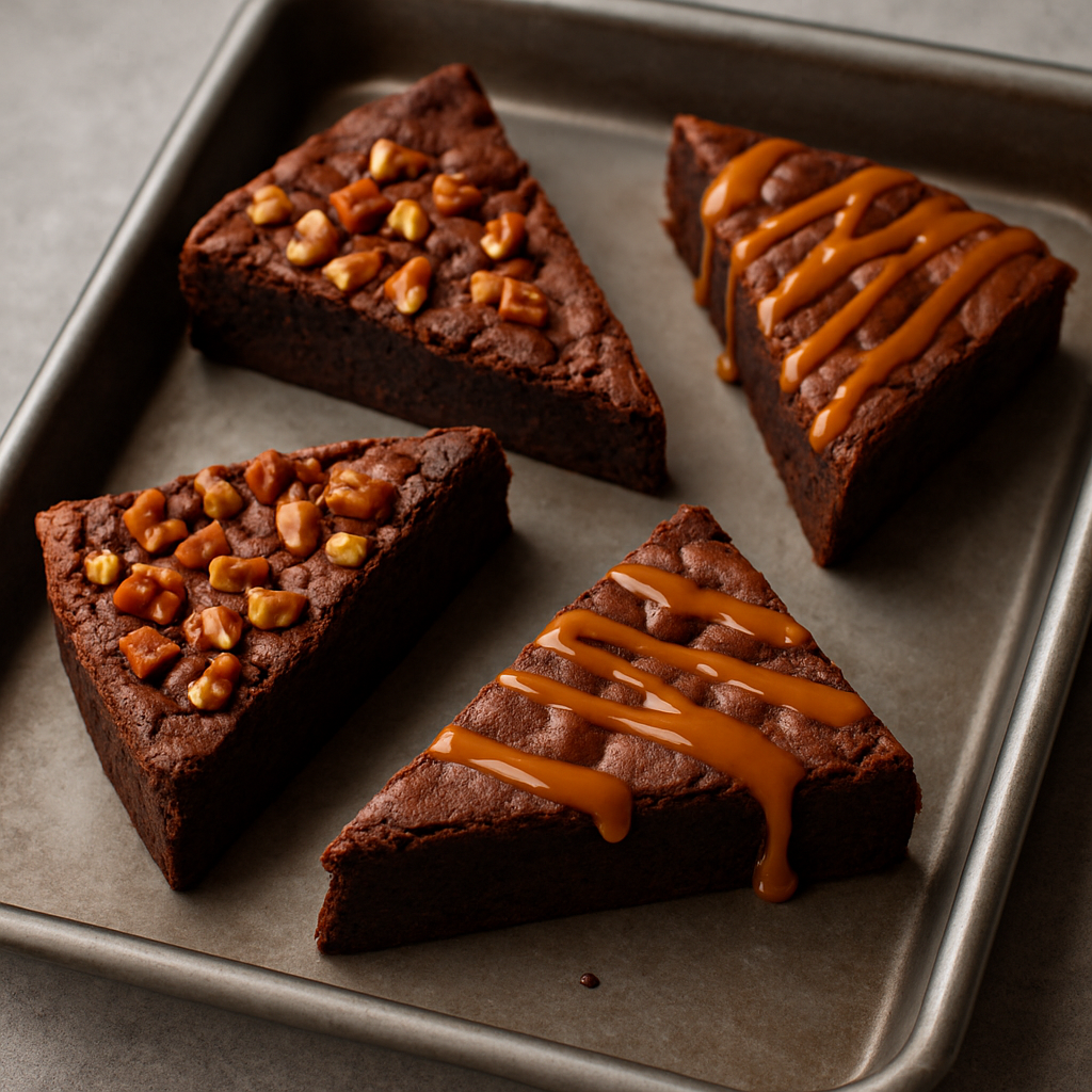 Fudgy brownie bites dusted with powdered sugar